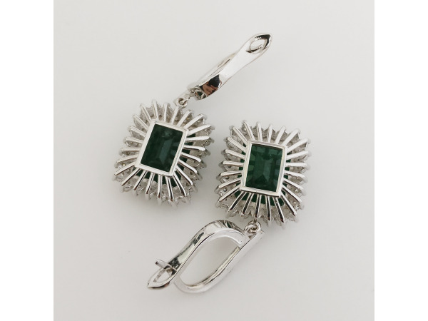 11.27ct Emerald and Diamond Earrings – foto 5 – kavel bij XL Auctions