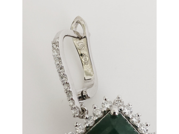 11.27ct Emerald and Diamond Earrings – foto 6 – kavel bij XL Auctions