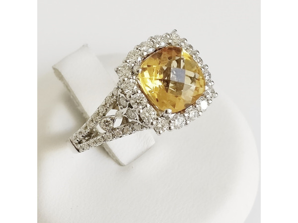 4.12ct Citrine and Diamond Ring – foto 3 – kavel bij XL Auctions