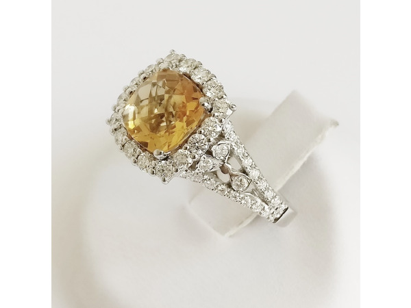 4.12ct Citrine and Diamond Ring – foto 4 – kavel bij XL Auctions