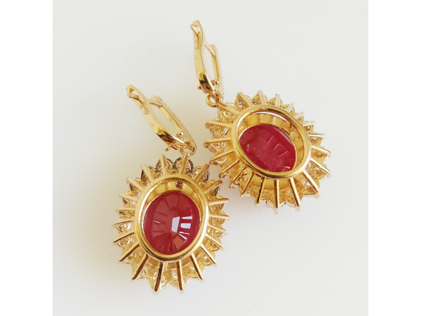 22.41ct Ruby and Diamond Earrings – foto 6 – kavel bij XL Auctions