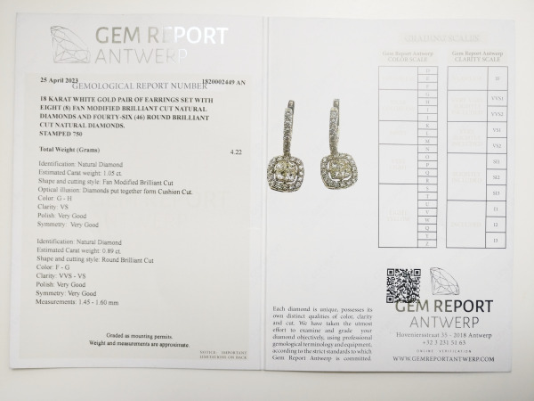1.94ct Diamond Earrings – foto 7 – kavel bij XL Auctions