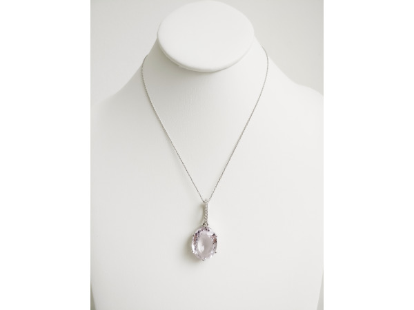 20.47ct Amethyst and Diamond Necklace with pendant – foto 2 – kavel bij XL Auctions