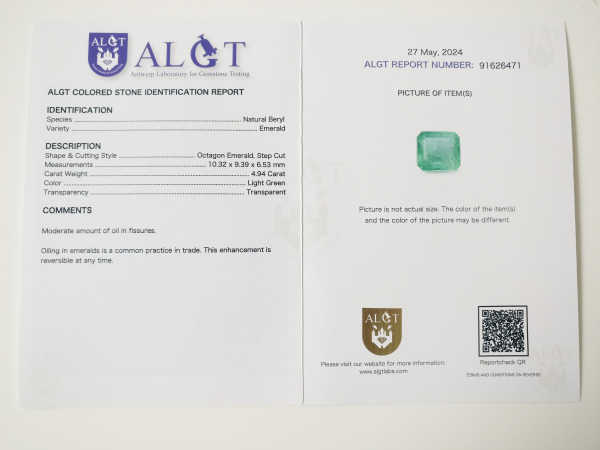 4.94ct Emerald Ring – foto 4 – kavel bij XL Auctions