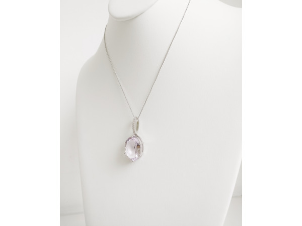 20.47ct Amethyst and Diamond Necklace with pendant – foto 5 – kavel bij XL Auctions