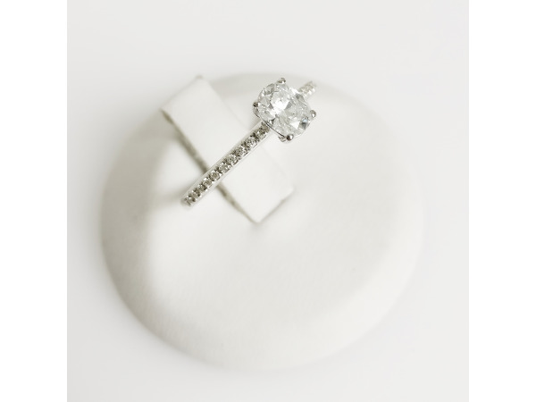 0.71ct Lab Grown Diamond and Diamond Ring – foto 4 – kavel bij XL Auctions