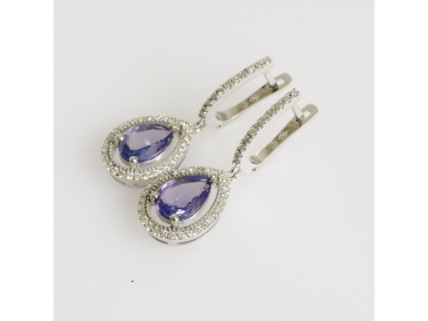 2.39ct Tanzanite and Diamond Earrings – foto 4 – kavel bij XL Auctions