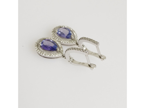 2.39ct Tanzanite and Diamond Earrings – foto 5 – kavel bij XL Auctions