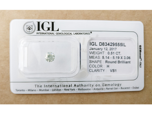 Round 0.51ct – foto 2 – kavel bij XL Auctions