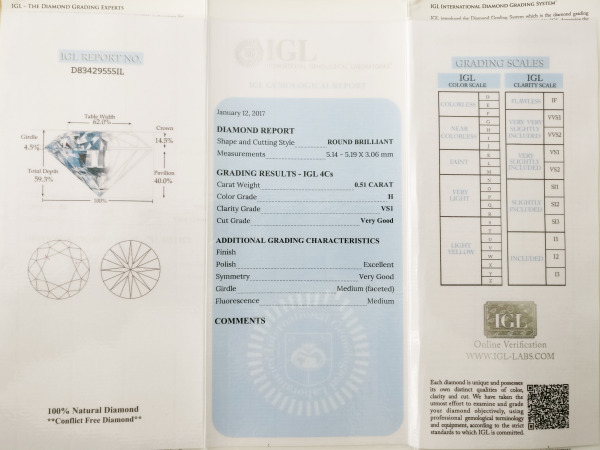 Round 0.51ct – foto 3 – kavel bij XL Auctions
