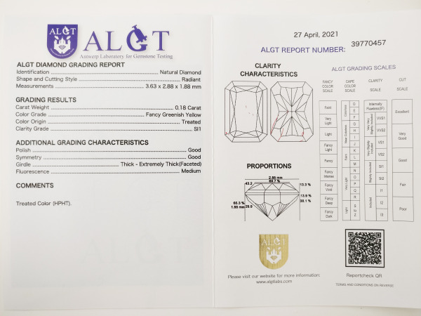 Radiant 0.18ct – foto 3 – kavel bij XL Auctions