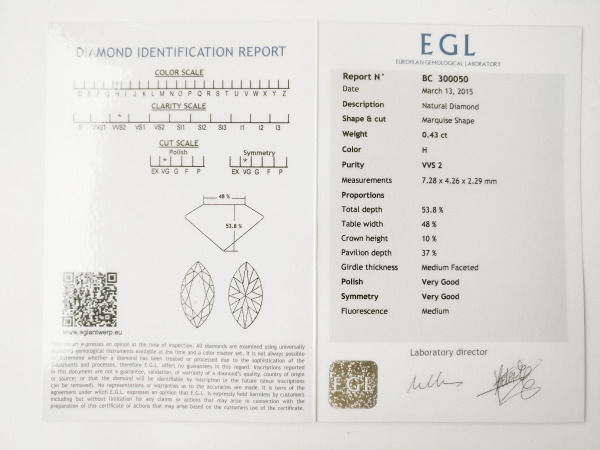 Marquise 0.43ct – foto 3 – kavel bij XL Auctions