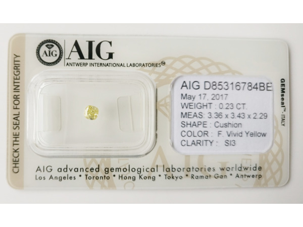 Cushion 0.23ct – foto 2 – kavel bij XL Auctions