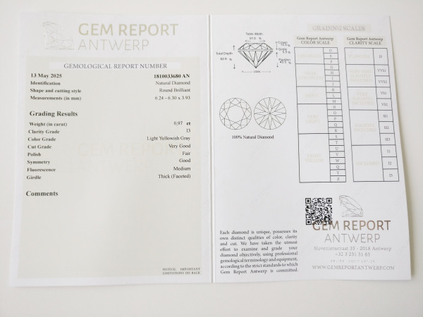 Round 0.97ct – foto 3 – kavel bij XL Auctions