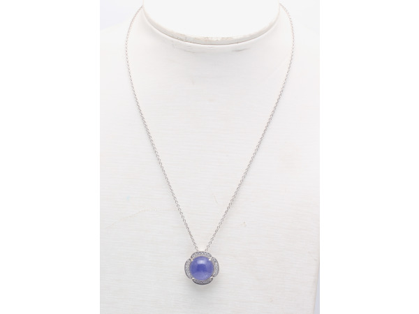 18.78ct Tanzanite and Diamond Necklace with Pendant – foto 2 – kavel bij XL Auctions