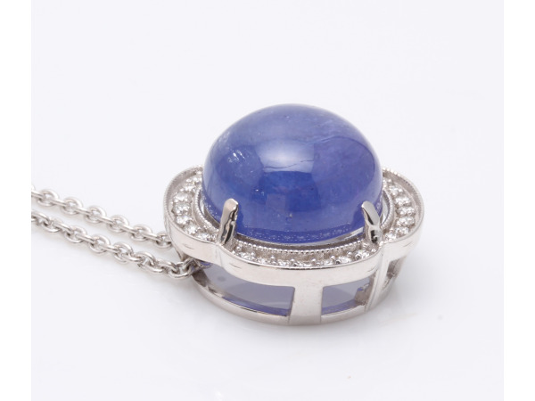 18.78ct Tanzanite and Diamond Necklace with Pendant – foto 3 – kavel bij XL Auctions