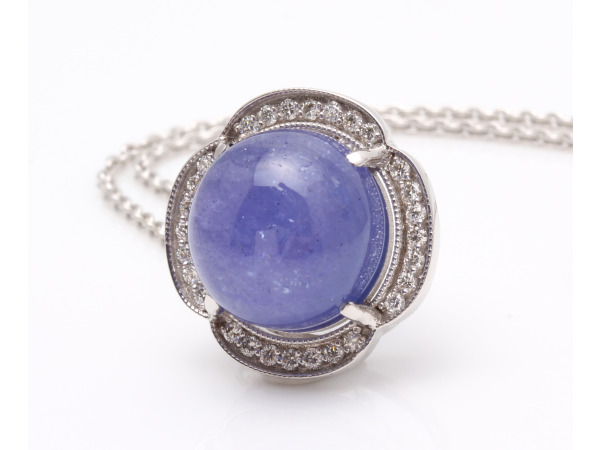 18.78ct Tanzanite and Diamond Necklace with Pendant – foto 4 – kavel bij XL Auctions