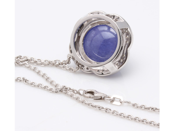 18.78ct Tanzanite and Diamond Necklace with Pendant – foto 5 – kavel bij XL Auctions