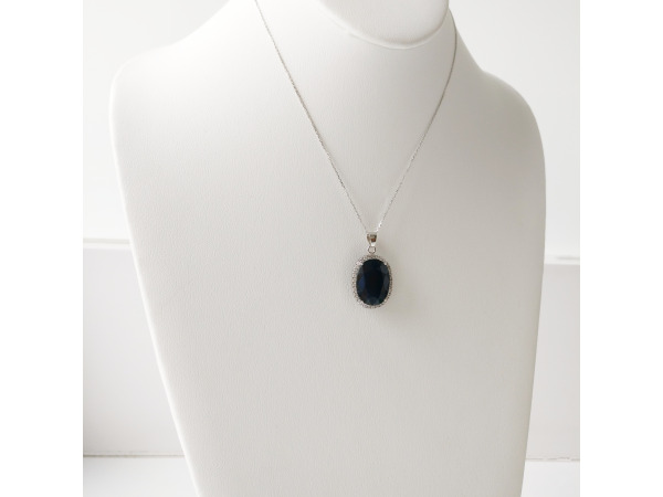 20.53ct Sapphire and Diamond Necklace with Pendant – foto 3 – kavel bij XL Auctions