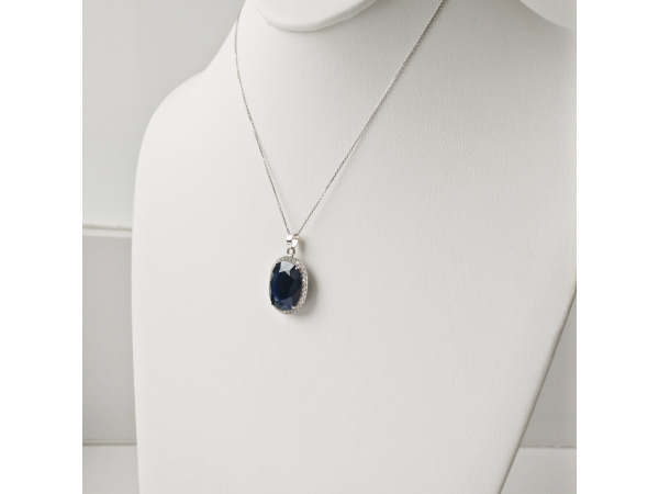 20.53ct Sapphire and Diamond Necklace with Pendant – foto 4 – kavel bij XL Auctions