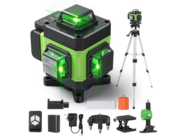 Laser Level 360 Self Leveling with Tripod, 4D Green Laser