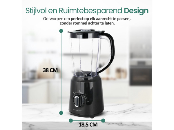 Emerio Blender 1.5L - Smoothie Maker met 2 Snelheden 500W – foto 2 – kavel bij XL Auctions