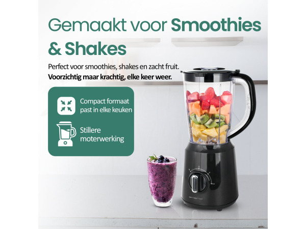 Emerio Blender 1.5L - Smoothie Maker met 2 Snelheden 500W – foto 3 – kavel bij XL Auctions