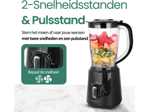 Emerio Blender 1.5L - Smoothie Maker met 2 Snelheden 500W – foto 4 – kavel bij XL Auctions