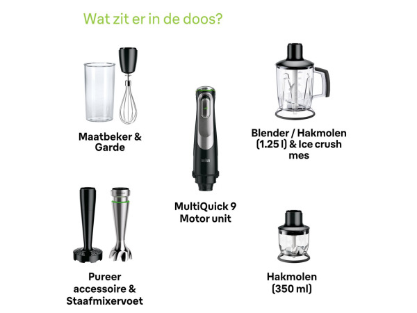Braun MultiQuick 9 MQ9147X – Staafmixer - 1200 W – foto 3 – kavel bij XL Auctions