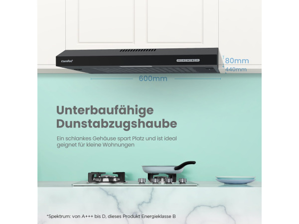 COMFEE CHU 3.6F17BB Afzuigkap - 60cm - 200 m³/h – foto 2 – kavel bij XL Auctions