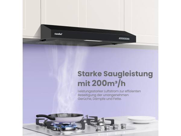 COMFEE CHU 3.6F17BB Afzuigkap - 60cm - 200 m³/h – foto 3 – kavel bij XL Auctions