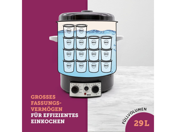 WECK Inmaakkookmachine wekautomaat - 29L - 2000W – foto 6 – kavel bij XL Auctions