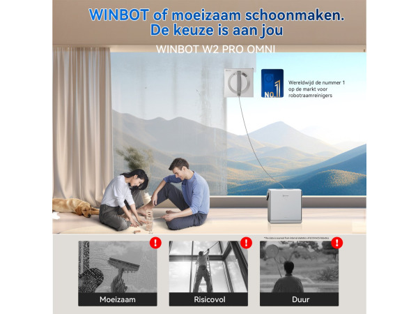 ECOVACS WINBOT W2 PRO Omni raamreinigingsrobot 6-in-1 – foto 4 – kavel bij XL Auctions