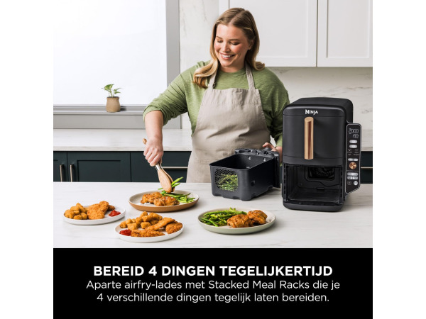 +Ninja Double Stack XL Airfryer - SL400EUCP - 9,5L (Schade) – foto 4 – kavel bij XL Auctions