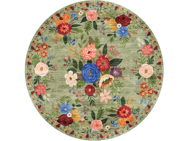 vintage bloemen - Rond tapijt - 160 cm - antislip – foto 6 – kavel bij XL Auctions