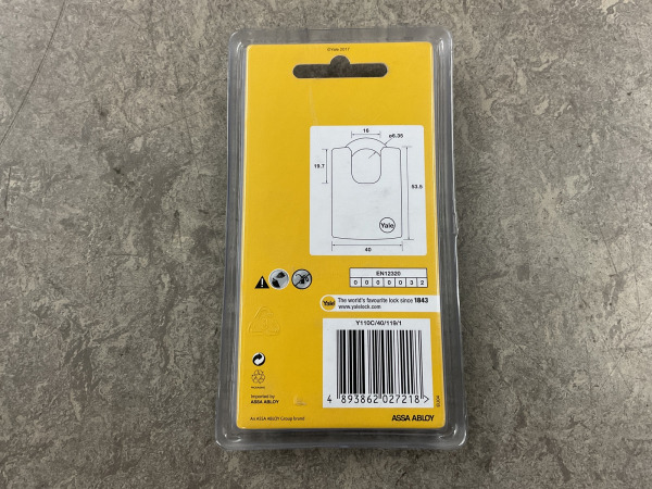 8x Yale messing hangslot 40mm Y110C/40/119/1 – foto 2 – kavel bij XL Auctions