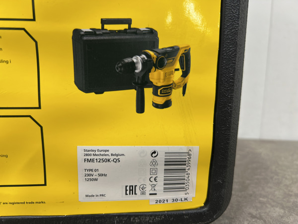 Stanley Fatmax boorhamer SDS+ 1250W FME1250K-QS – foto 6 – kavel bij XL Auctions