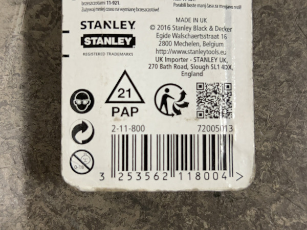 6x Stanley carbide trapeziummessen 10-pack Fatmax – foto 4 – kavel bij XL Auctions