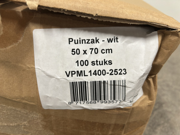 3x Konvox puinzak 50x70cm 100-pack – foto 2 – kavel bij XL Auctions
