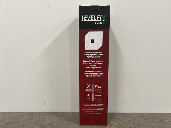 Levelfix kruislijnlaser groen set met statief CL120G – foto 3 – kavel bij XL Auctions