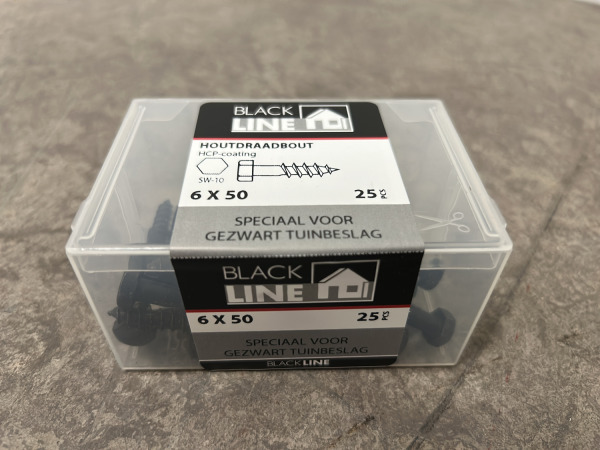 Blackline houtdraadbouten ø6-8mm zwart set 24-delig – foto 9 – kavel bij XL Auctions