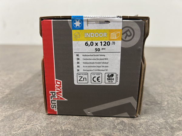 11x Dynaplus houtbouwschroef ø6x120mm 50-pack – foto 5 – kavel bij XL Auctions