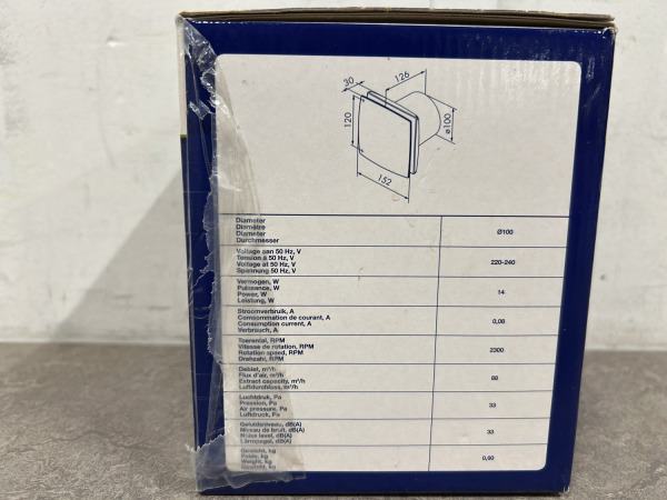 Renson ventilator met vochtsensor ø100mm grijs – foto 4 – kavel bij XL Auctions