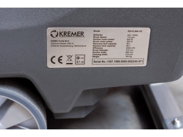 Kremer accu schrobzuigmachine 50L KR-FL50A – foto 7 – kavel bij XL Auctions