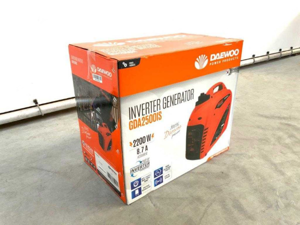 Daewoo inverter generator benzine 2200W GDA2500IS – foto 5 – kavel bij XL Auctions