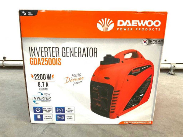 Daewoo inverter generator benzine 2200W GDA2500IS – foto 10 – kavel bij XL Auctions