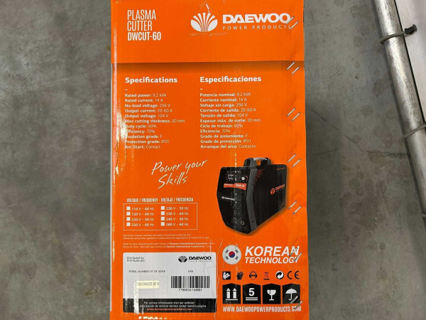 Daewoo plasmasnijmachine DWCUT-60 – foto 16 – kavel bij XL Auctions