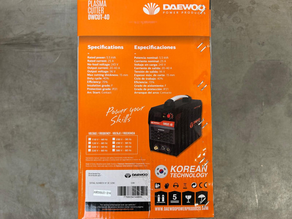 Daewoo plasmasnijmachine DWCUT-40 – foto 13 – kavel bij XL Auctions