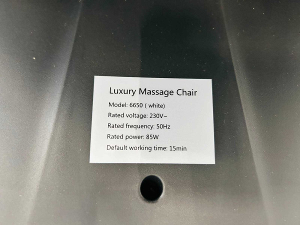 RTE massagestoel Full-Body wit/zwart – foto 11 – kavel bij XL Auctions