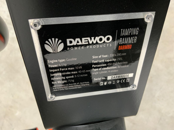 Daewoo trilplaat stamper vibratie 6,5pk DARM80 – foto 9 – kavel bij XL Auctions